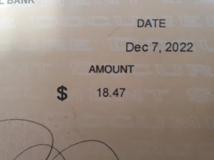 Christmas Bonus (Worked Here A Total Of 9 Years)