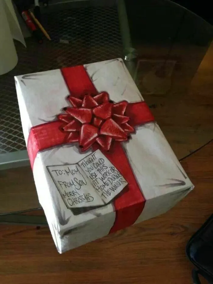 "No Wrapping Paper, No Problem", Says My Brother