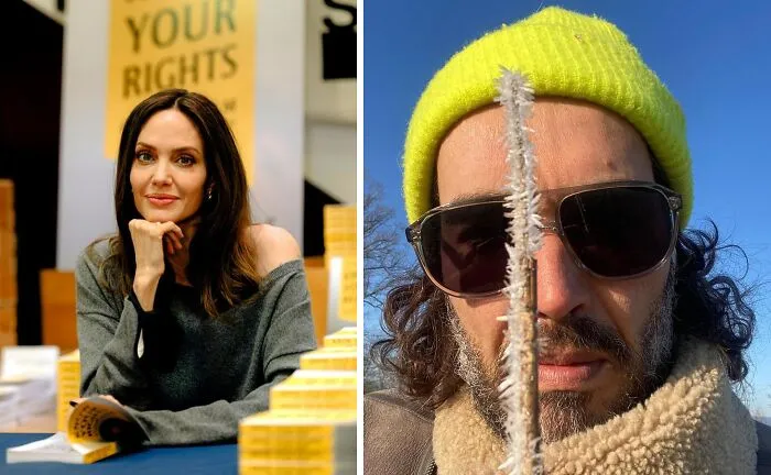 Angelina Jolie & Russell Brand - June 4, 1975