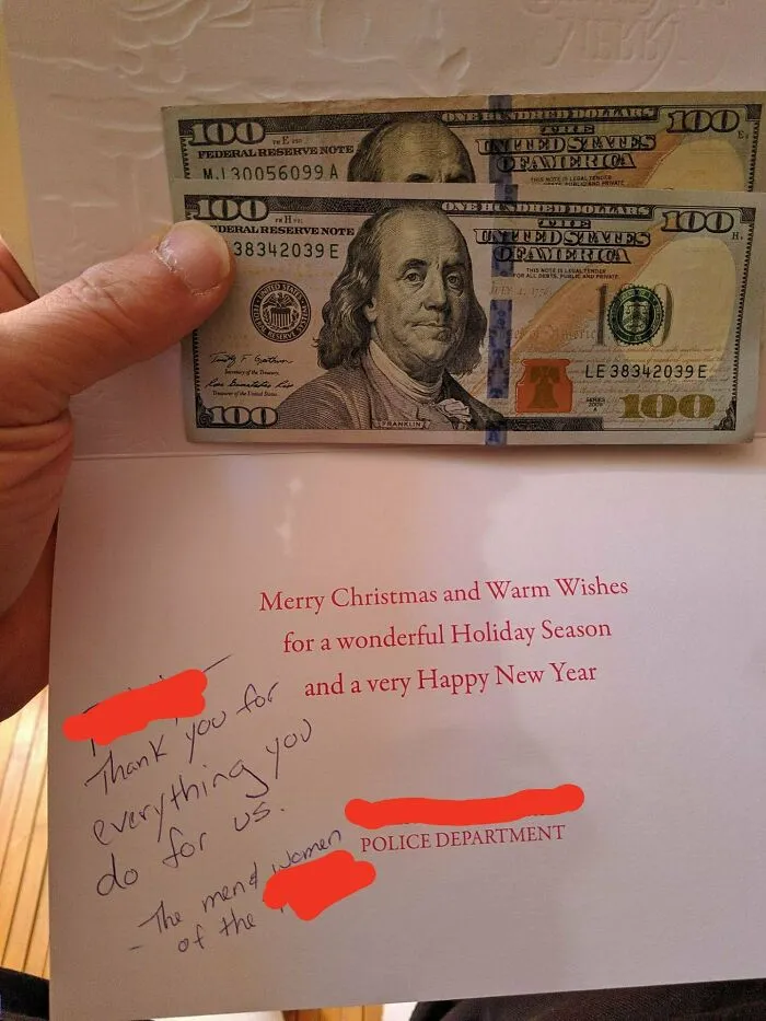 Not All Police Are On The Naughty List. I'm A Janitor That Cleans The PD 3x Weekly. This Is My Gift