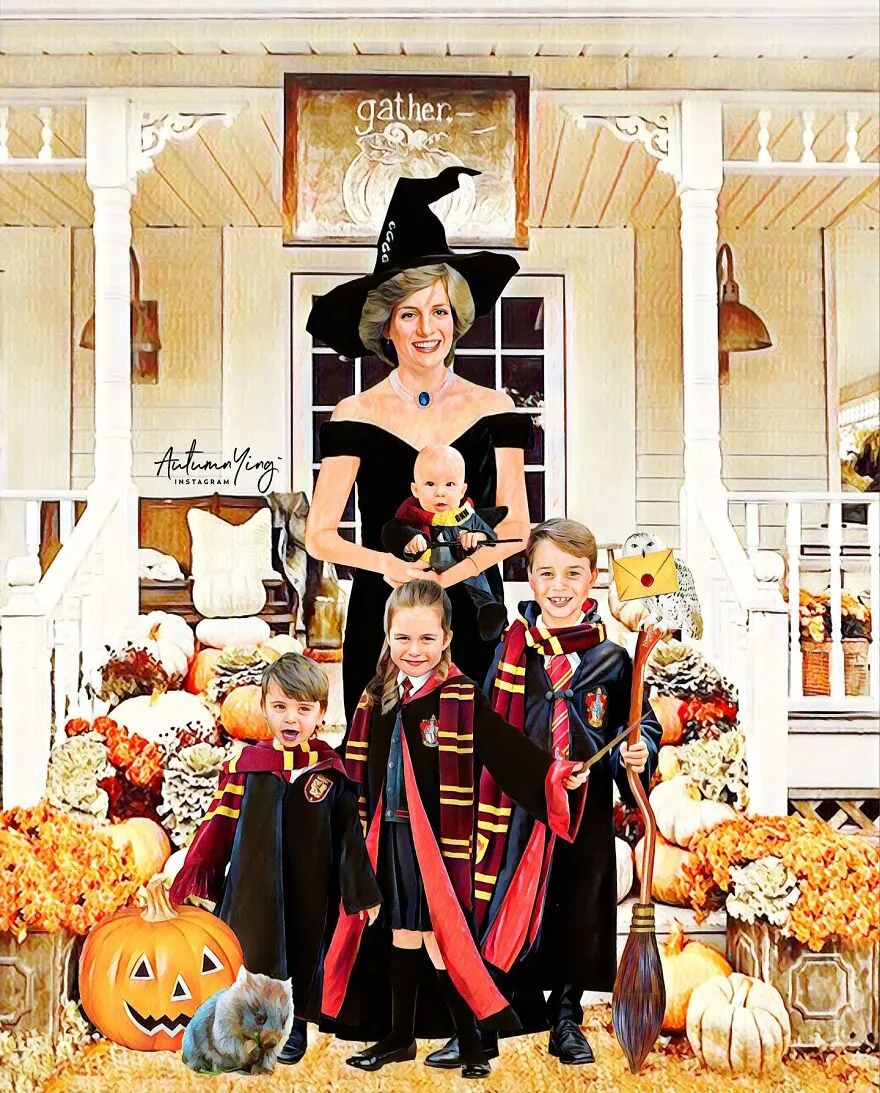 "What If She Was Alive?": Artist Imagines What Life Would Be Like For The Royal Family If Princess Diana Was Still With Us (24 Pics)
