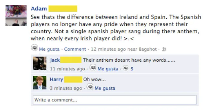 Not A Single Spanish Player Sang During Their Anthem