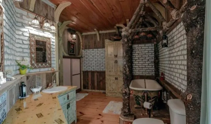 What In The Back Alley, Swiss Family Robinson, Stripper Counter Top Is Happening In This Bathroom???