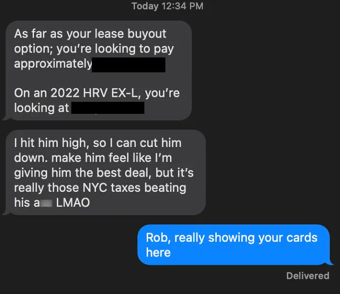 I Got Four Phone Calls From The Dealership Immediately After This, But Didn't Pick Up