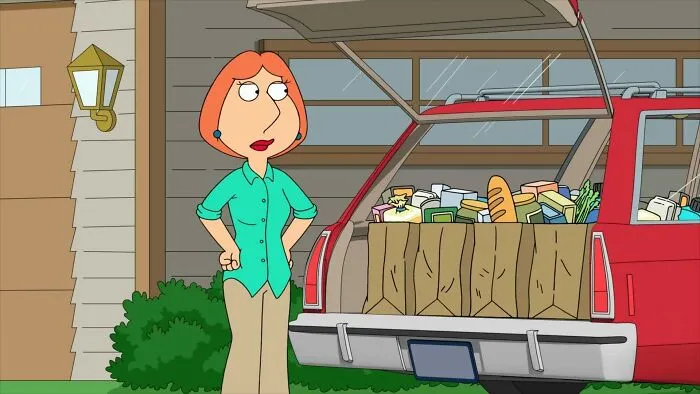"Everyone Has One Paper Bag For Groceries, And It Has A Celery Stalk And Loaf Of French Bread Sticking Out The Top"