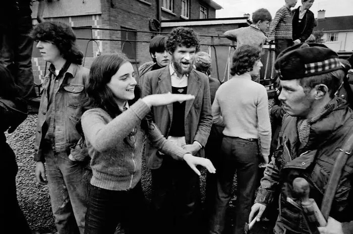 Irish Woman Mocks British Soldier For Being Short, Creggan, Derry 1972