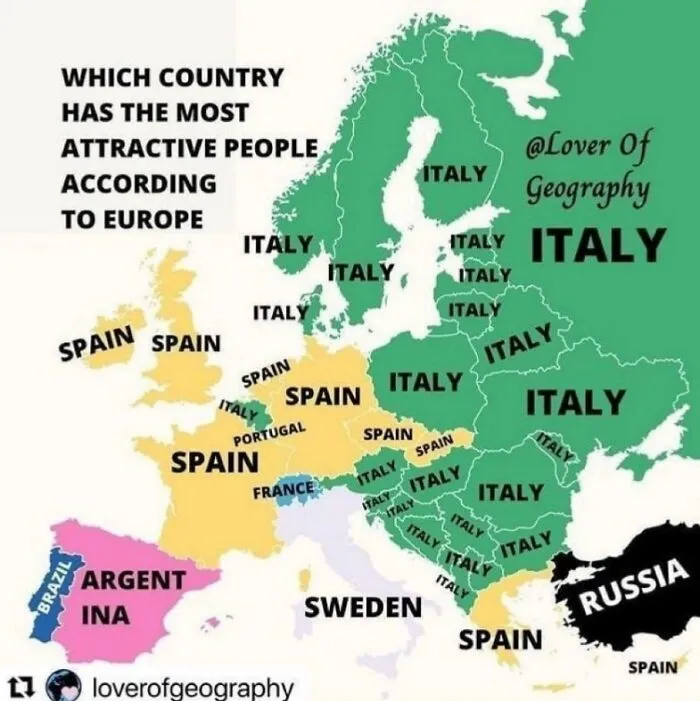 Which Country Has The Most Attractive People According To Europe