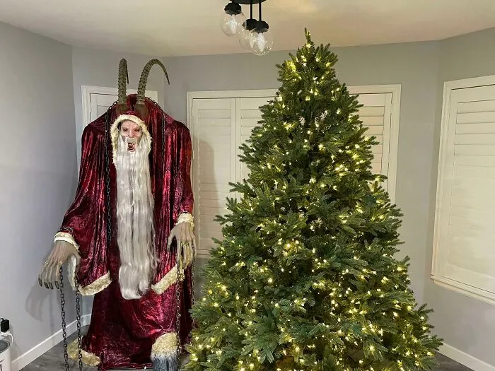 Wife Insisted We Start To Put Up Christmas Stuff. Did Not Appreciate That I Put This Up In Secret While She Was At Work