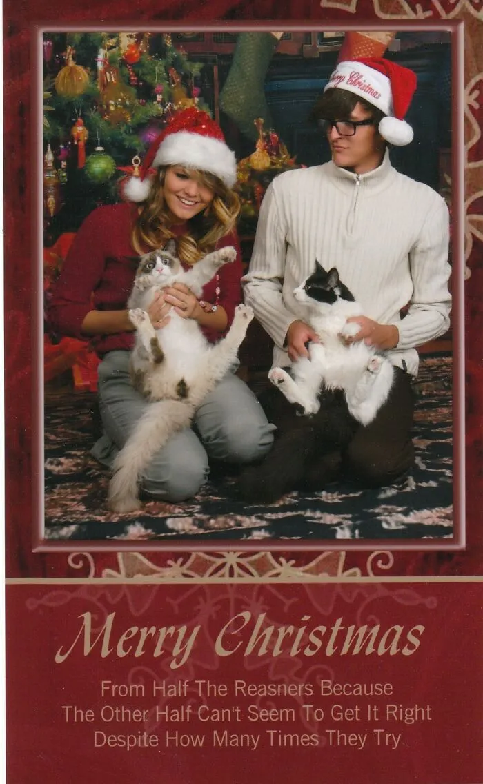 Our Parents Got Divorced, Re-Married, And Divorced Again. So During The Holiday Season This Is The Best My Sister And Me Could Do