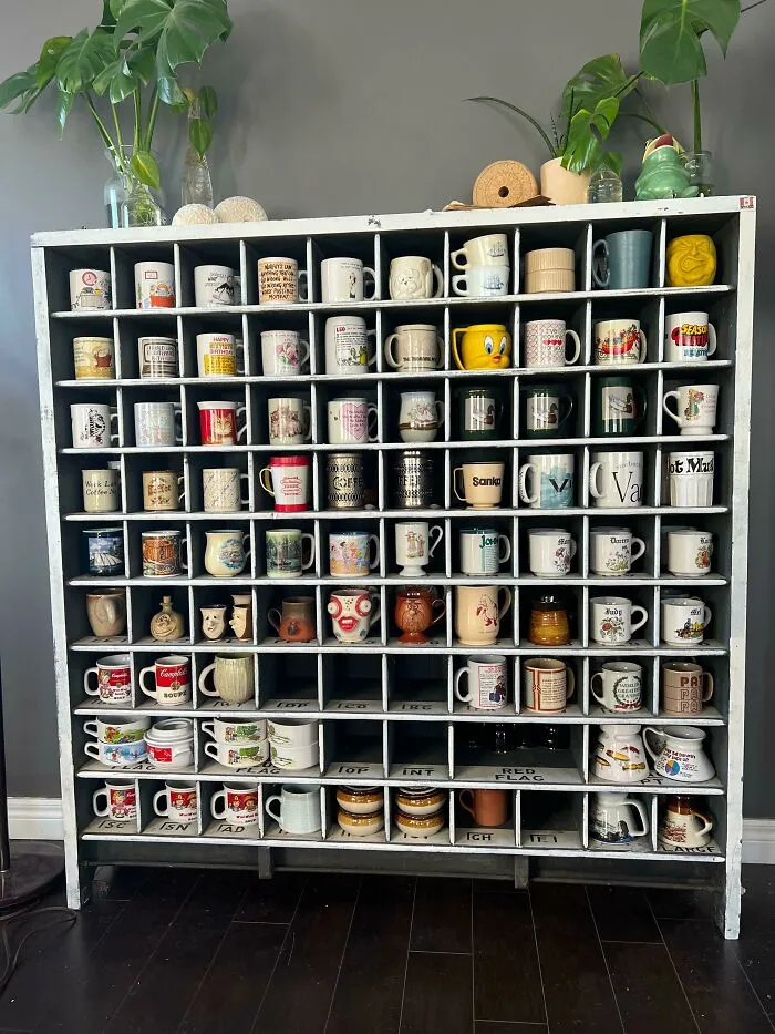 My Pride And Joy The Display Is An Antique Postmasters Sorting Cabinet From The Early 1900s