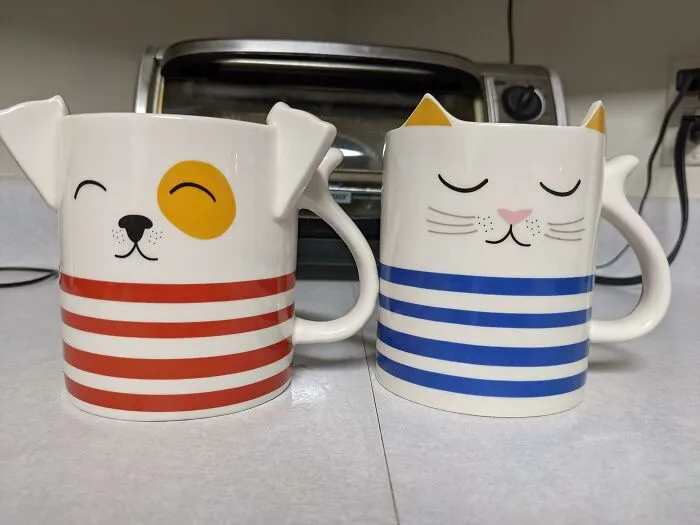 I Was Given These Adorable Doggo And Kitty Mugs, Last Christmas!