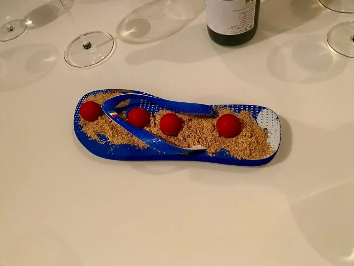Postre en un restaurante de 2 estrellas Michelin