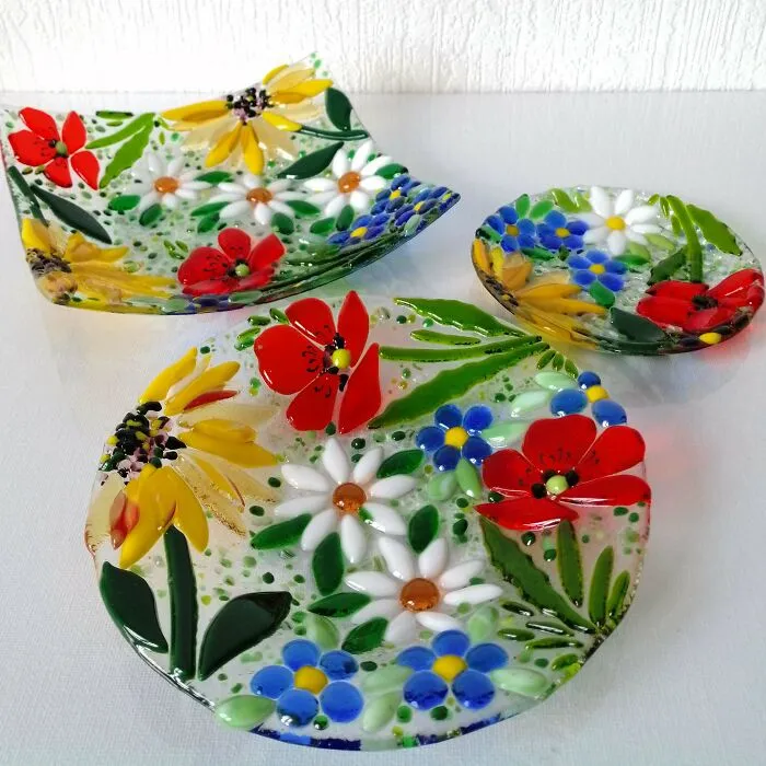 Since Childhood, We Gave Mom Gifts Made With Our Own Hands. I Want Summer To Always Be With Her In The Cold Winter! I Made Her These Plates For Christmas