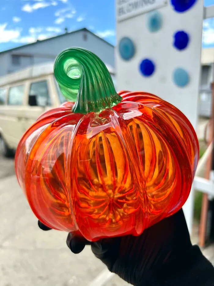 Calabaza de vidrio soplado