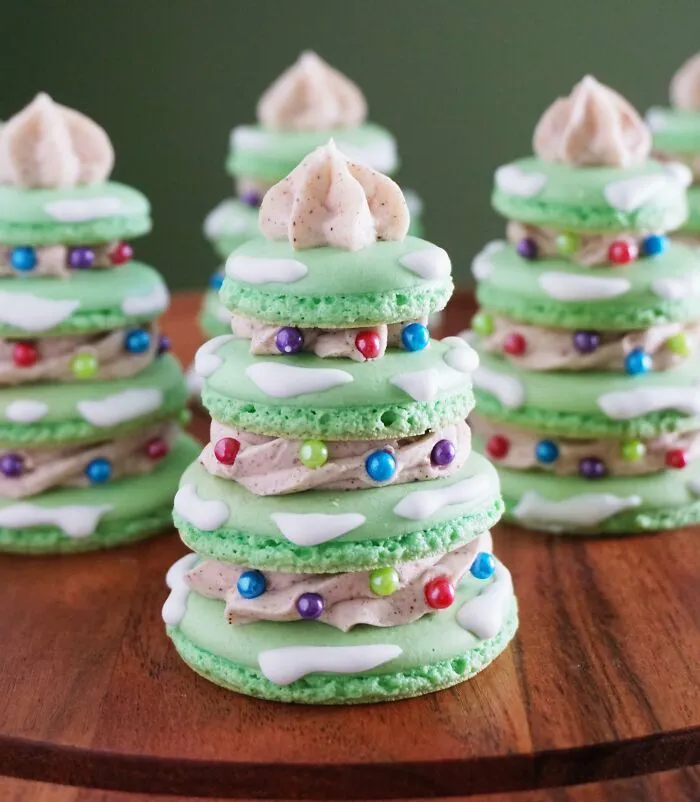 Home-Made Christmas Tree Macarons