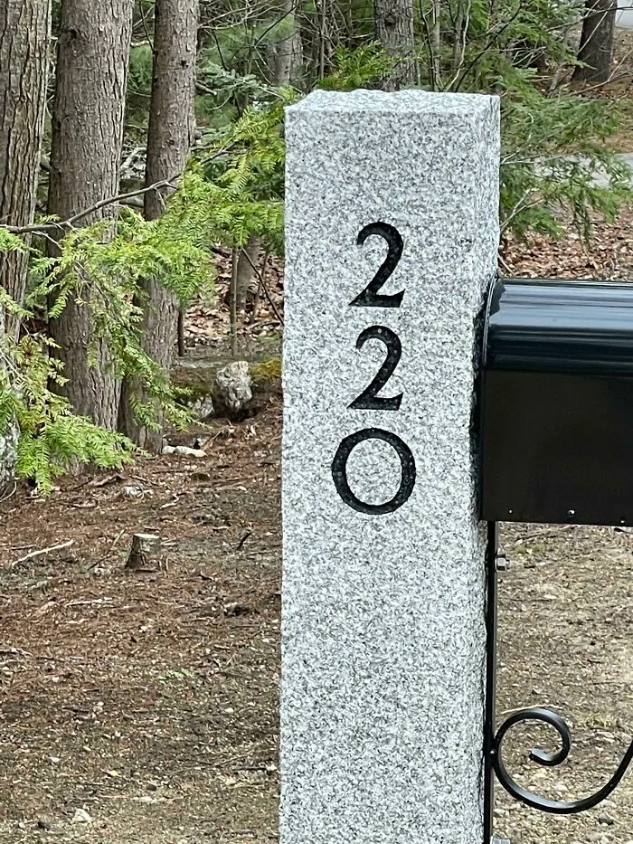 My Neighbor Spent A Ton Of Money On A Granite Mailbox Post. They Used An “O” Instead Of A Zero To Make The Street Number. It Annoys Me Every Time I Walk By