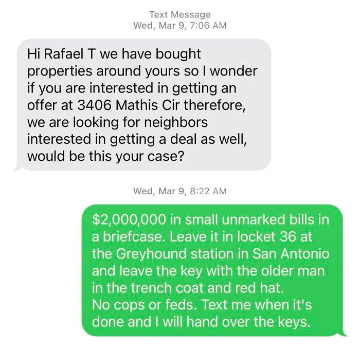 My Number Is On Some Real Estate Listing, Been Getting These Texts For Years