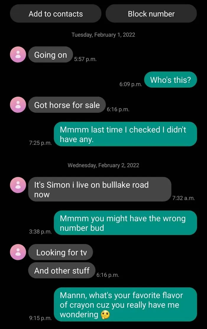 Sometimes Telling Them They Have The Wrong Number Just Isn't Enough