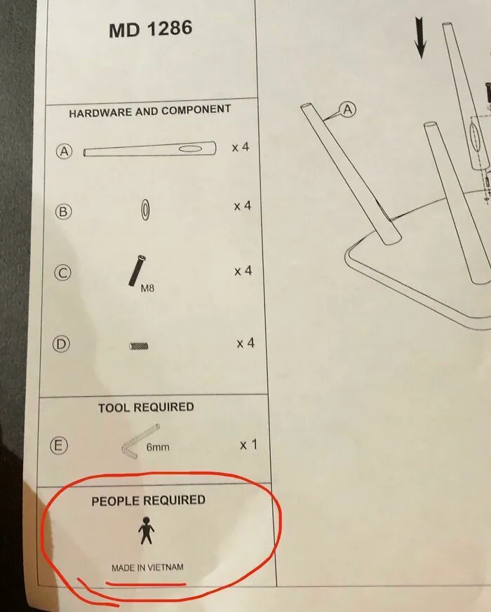 I Need Someone Conceived Of In Vietnam To Assemble My Chair For Me!