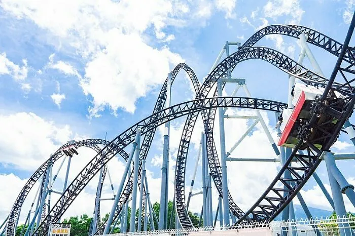 Takabisha Ride At Fuji-Q Highland, Japan
