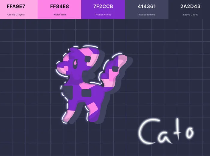 I Created 7 Cats From Randomized Pallets Digitally