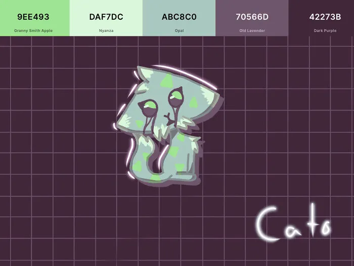 I Created 7 Cats From Randomized Pallets Digitally