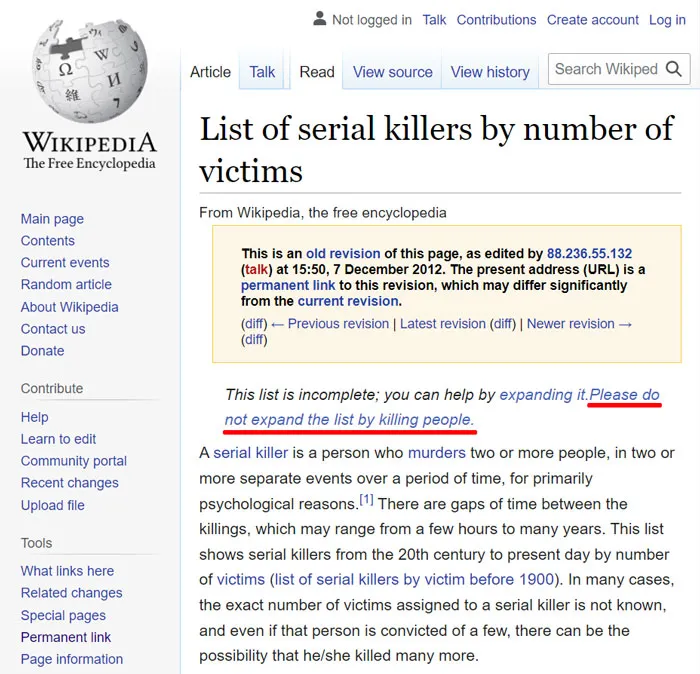 Please Do Not Expand The List