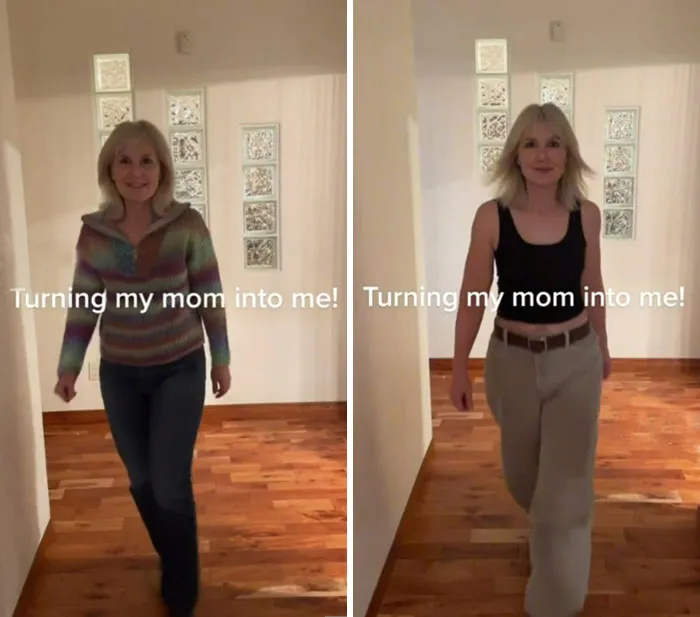 "Transformando a mi madre en mí": 30 Mamás sometidas a increíbles e inesperados cambios de imagen