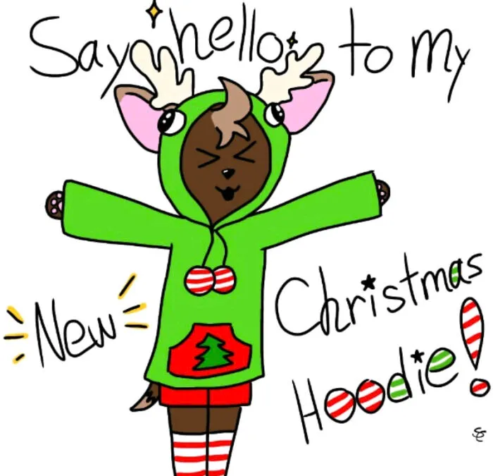 My Webtoon Character All Dressed Up For Christmas!