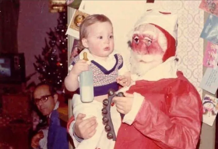 In The 1950s, My Dad’s Relatives Would Take Turns Each Christmas Dressing Up As Santa Claus To Surprise The Kids, Complete With This Not-So-Jolly Rubber Santa Mask