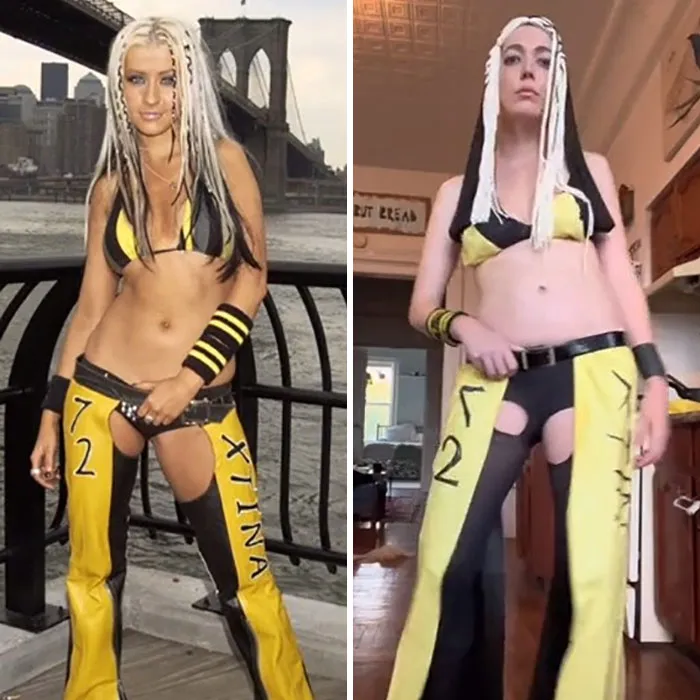 Esta mujer usa artículos cotidianos para recrear los atuendos de las celebridades y los resultados son súper divertidos