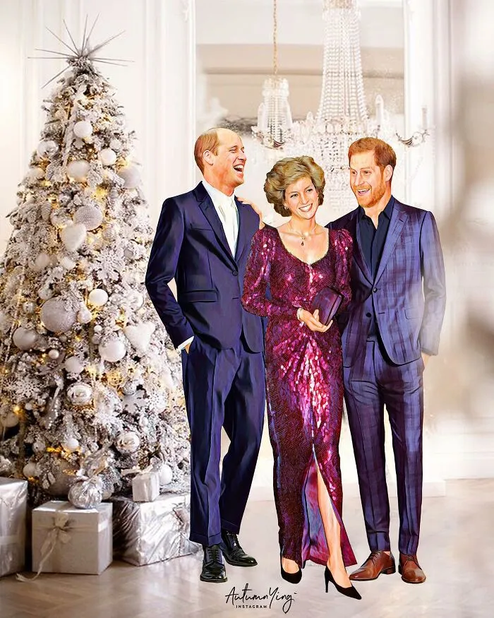 "What If She Was Alive?": Artist Imagines What Life Would Be Like For The Royal Family If Princess Diana Was Still With Us (24 Pics)