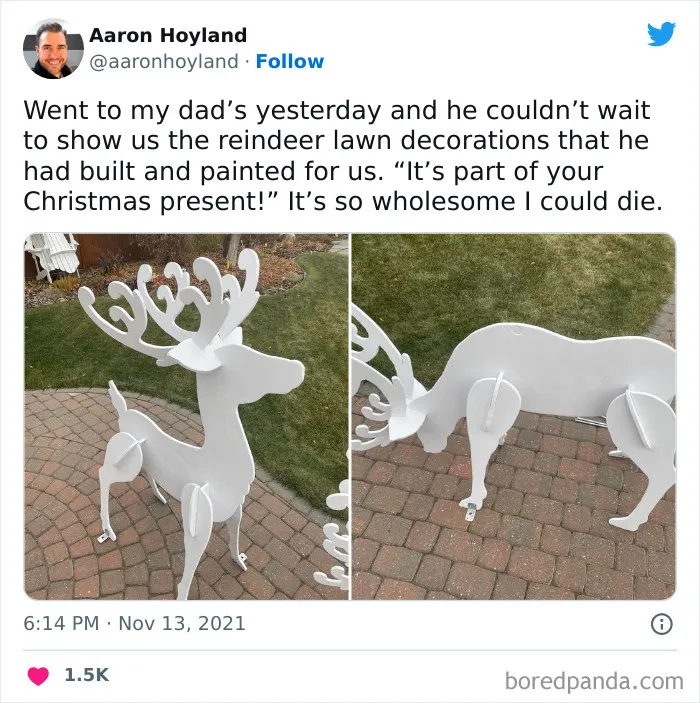 This Is The Same Man That Once Made A 10-Foot Tall Star Covered In Christmas Lights That He Mounted To The Roof Of The House Growing Up. This Is Very On-Brand For Him