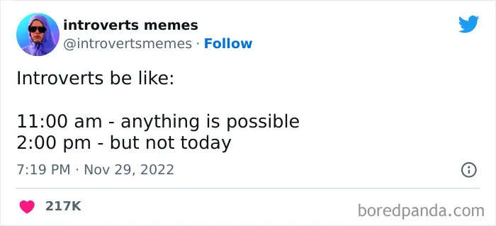 40 Funny And Relatable Introvert Memes That Are Worth Cancelling Your Plans For, As Shared On This Twitter Page