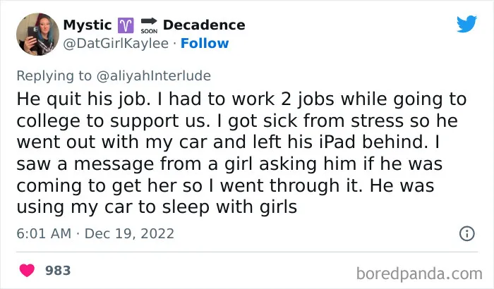 People Are Sharing The Exact Moment They Discovered They Were Being Cheated On (30 Tweets)