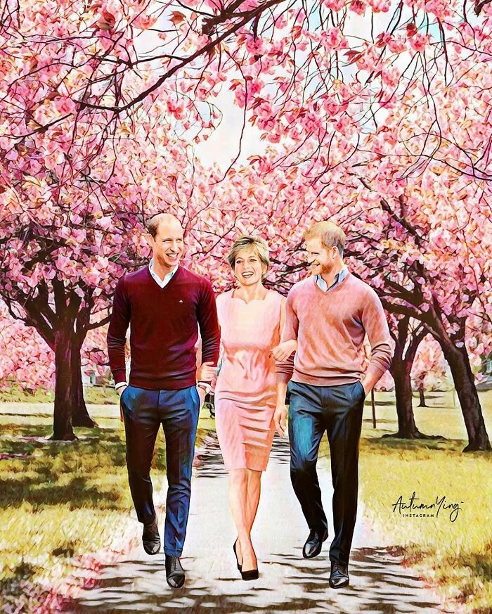 "What If She Was Alive?": Artist Imagines What Life Would Be Like For The Royal Family If Princess Diana Was Still With Us (24 Pics)