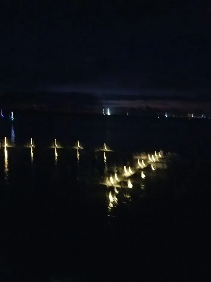 Intercoastal Waterway In Titusville Fl With Artemis In The Background.  Just Before Sunrise