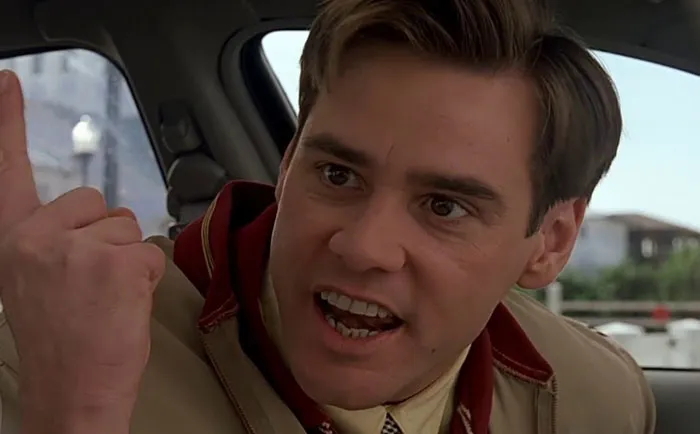 Truman Finally Realizing His Reality And Trying To Escape It In The Truman Show (1998)