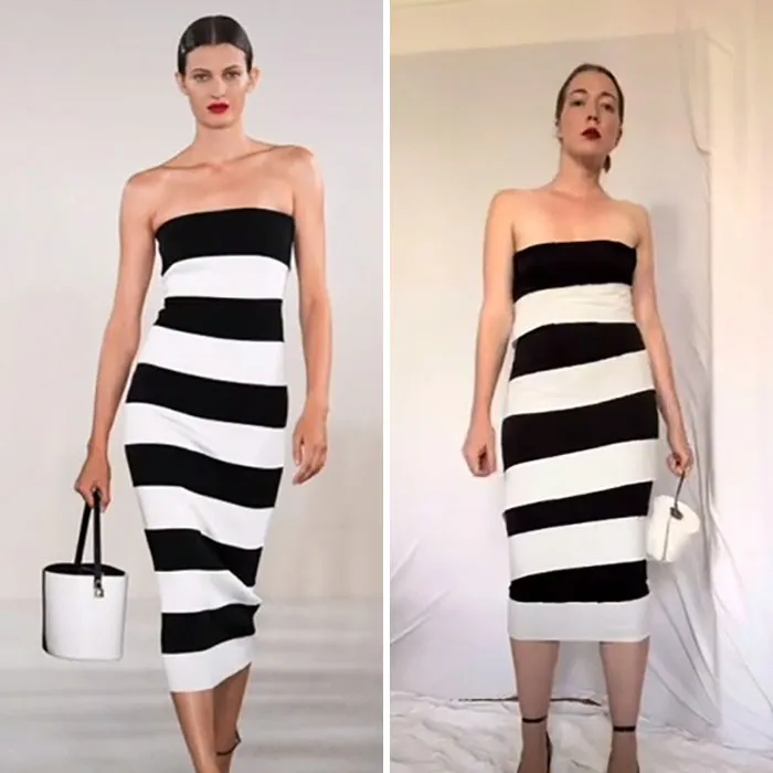Esta mujer usa artículos cotidianos para recrear los atuendos de las celebridades y los resultados son súper divertidos