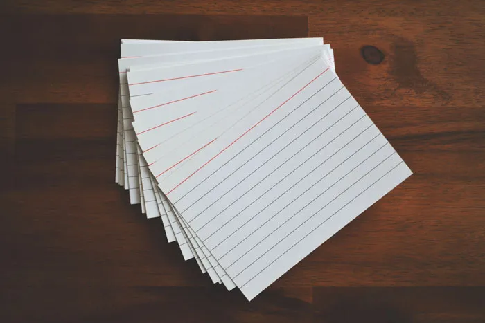 pieces of paper with lines