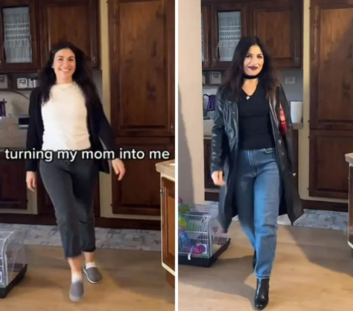 "Transformando a mi madre en mí": 30 Mamás sometidas a increíbles e inesperados cambios de imagen