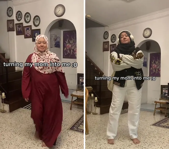 "Transformando a mi madre en mí": 30 Mamás sometidas a increíbles e inesperados cambios de imagen