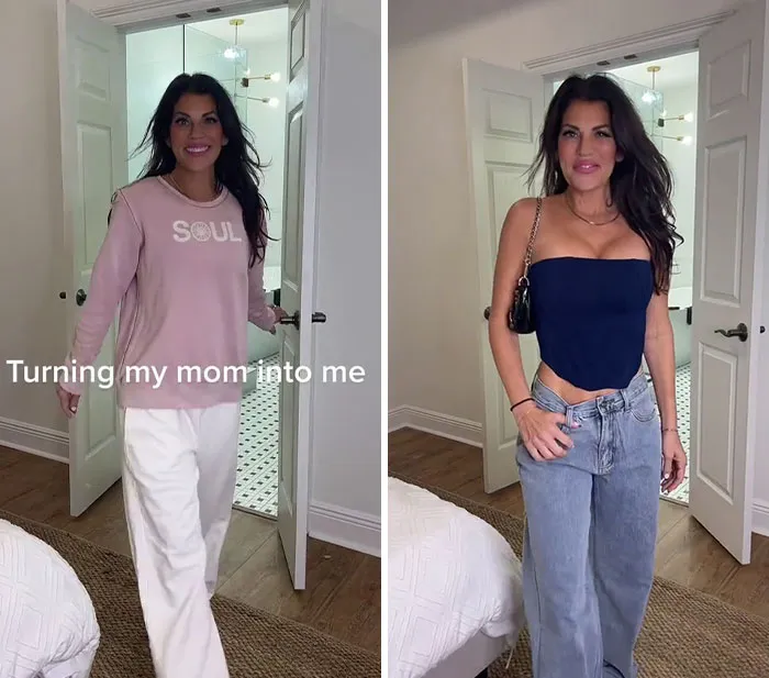 "Transformando a mi madre en mí": 30 Mamás sometidas a increíbles e inesperados cambios de imagen