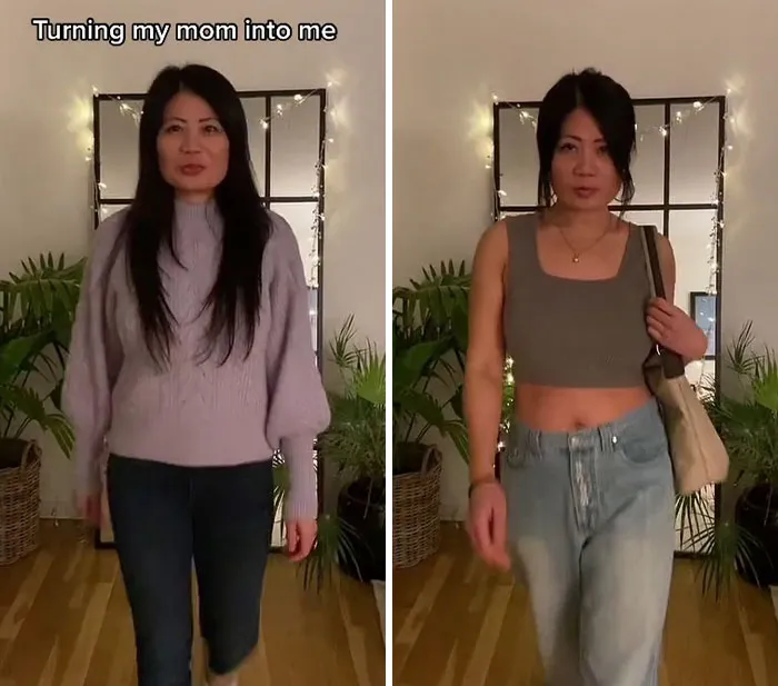 "Transformando a mi madre en mí": 30 Mamás sometidas a increíbles e inesperados cambios de imagen