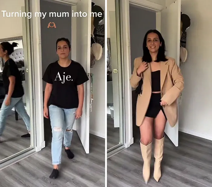 "Transformando a mi madre en mí": 30 Mamás sometidas a increíbles e inesperados cambios de imagen