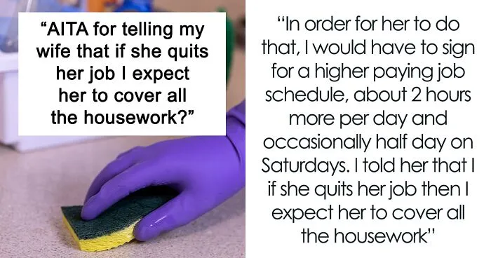 Woman Wants To Become A Stay-At-Home Mom, Husband Then Tells Her That She Would Have To Cover All The Housework While He Works, An Argument Ensues 