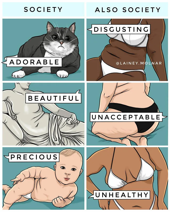30 Honest And Relatable Comics Exploring Societal Standards By Lainey Molnar (New Pics)