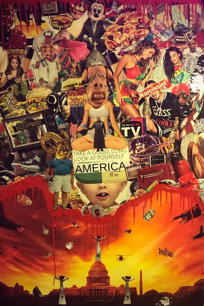I Upcycle Canvases, Cut Up Magazines, And Use Paints To Make My Art (20 Pics)