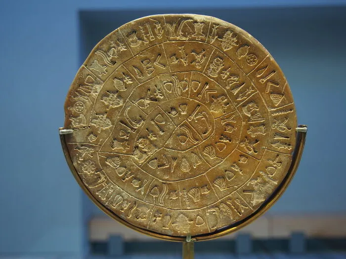Ancient artifact with spiraled symbols, known for revealing important historical information.