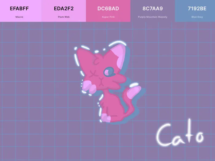 I Created 7 Cats From Randomized Pallets Digitally